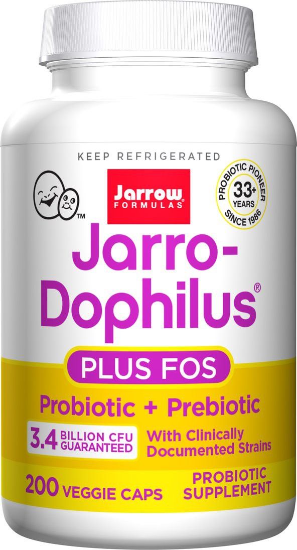 JARROW FORMULAS Jarrow Formulas - Jarro-Dophilus + FOS, Probiotyki, 200 kapsułek