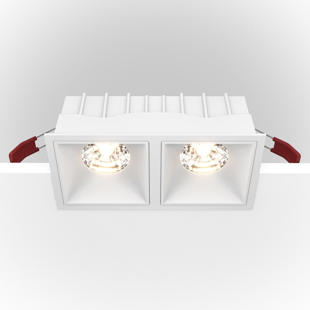 Metalowa lampa wpust sufitowy Alfa DL043-02-15W4K-SQ-W LED 30W 4000K biały