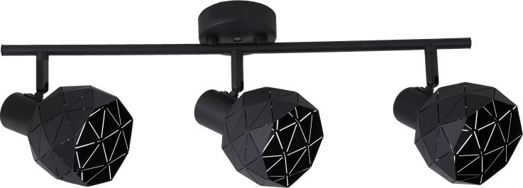 Lampa sufitowa Light Prestige Spot natynkowy metalowy Light Prestige Reus LP-8069/3WS BK