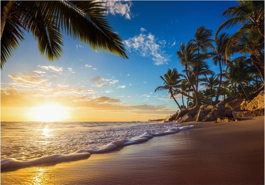 DecoNest Fototapeta - Tropikalna plaża - 150X105