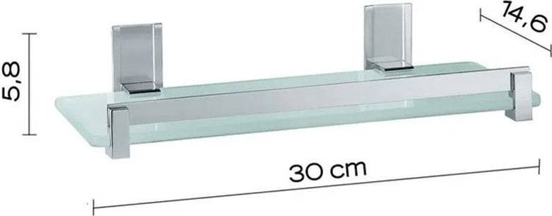 Koszyk prysznicowy Sourcing CLOUD SHOWER CADDY RECTANGULAR BRUSHED