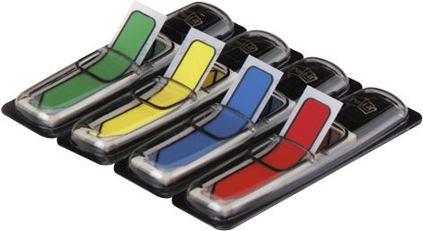 Post-it Znaczniki samoprzylepne 12x43mm 4x24 kartek mix kolorów strzałka