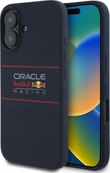 Red Bull RBHMP16M24SIHSRV iPhone 16 Plus 6.7" Hard Case Navy Silicone Horizontal Logo MagSafe