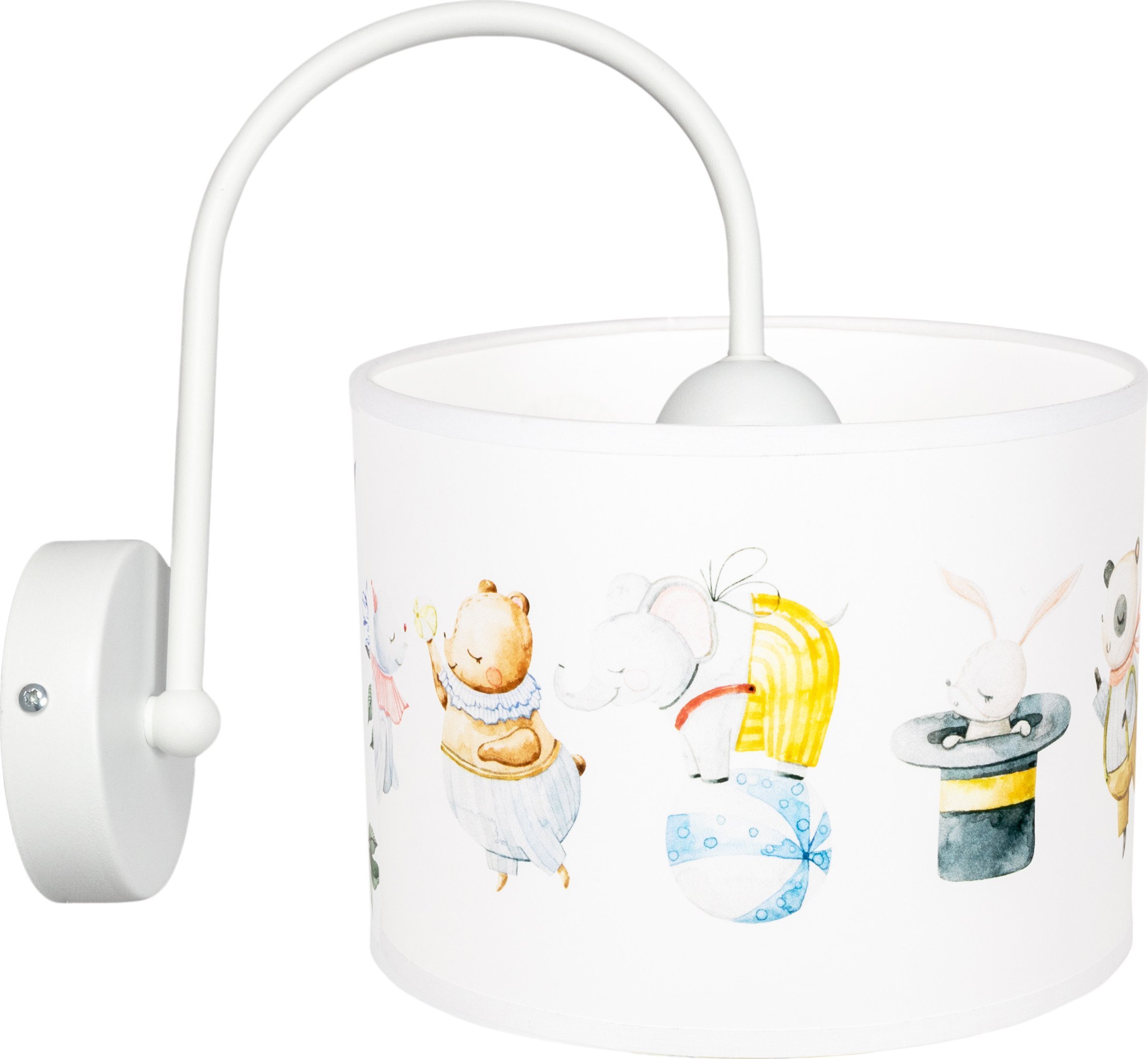 BELIS Lampa ścienna dziecięca kinkiet CIRCUS CYRK biała 1 x E27 0901