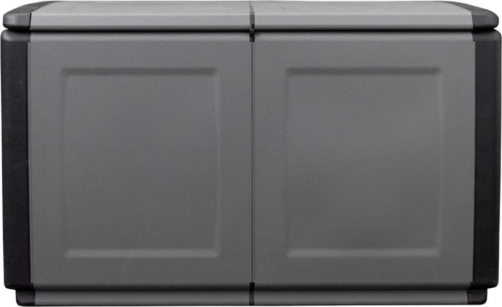 Skrzynia ogrodowa vidaXL vidaXL Skrzynia ogrodowa, 96x53x57 cm, 230 L, ciemnoszaro-czarna