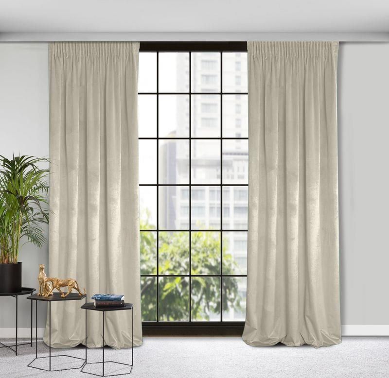 Eurofirany Zasłona gotowa beżowa 140X300 140 x 300 cm