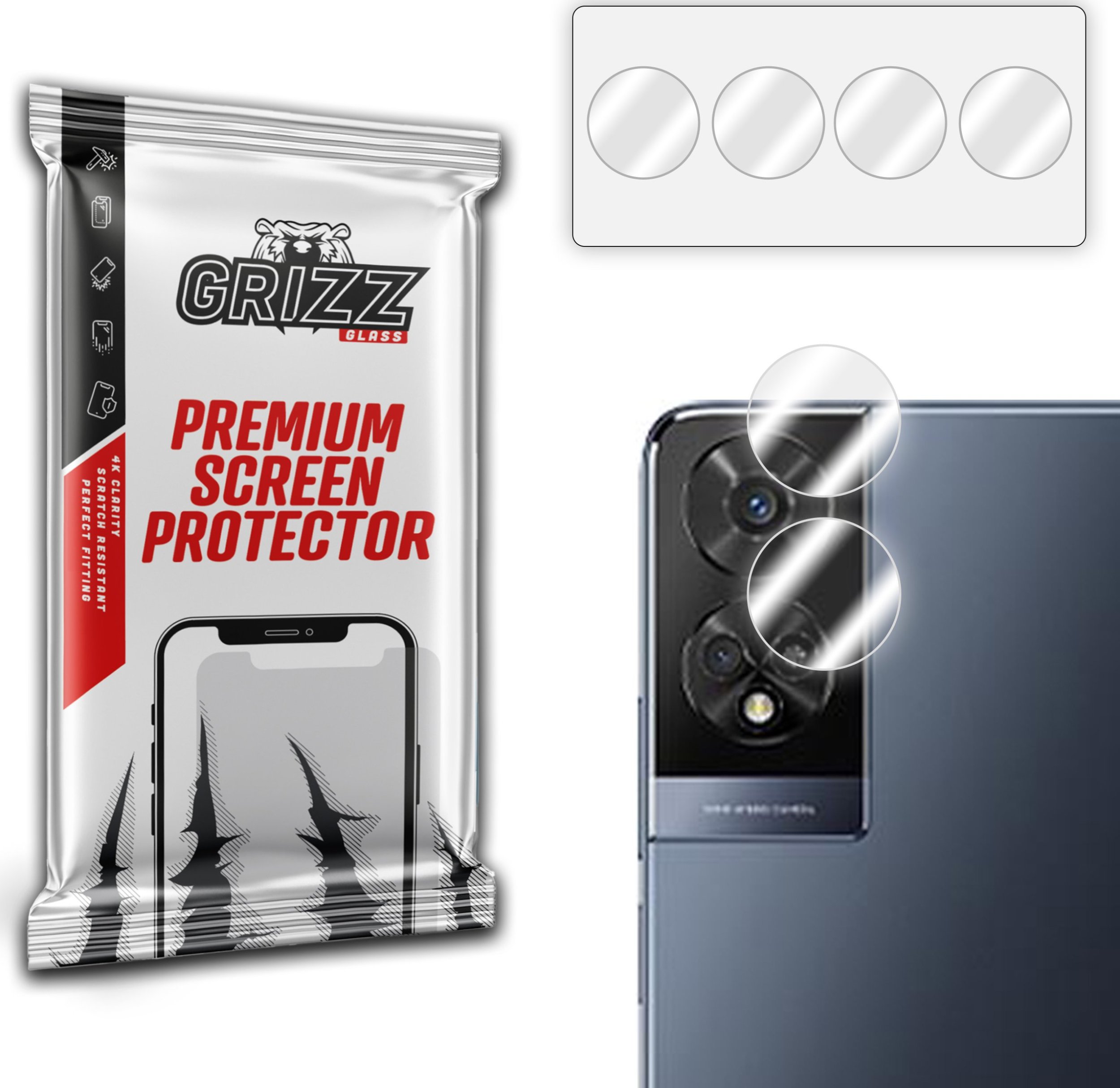 GrizzGlass Szkło na aparat GrizzGlass HybridGlass Camera do TCL 50 XE NxtPaper