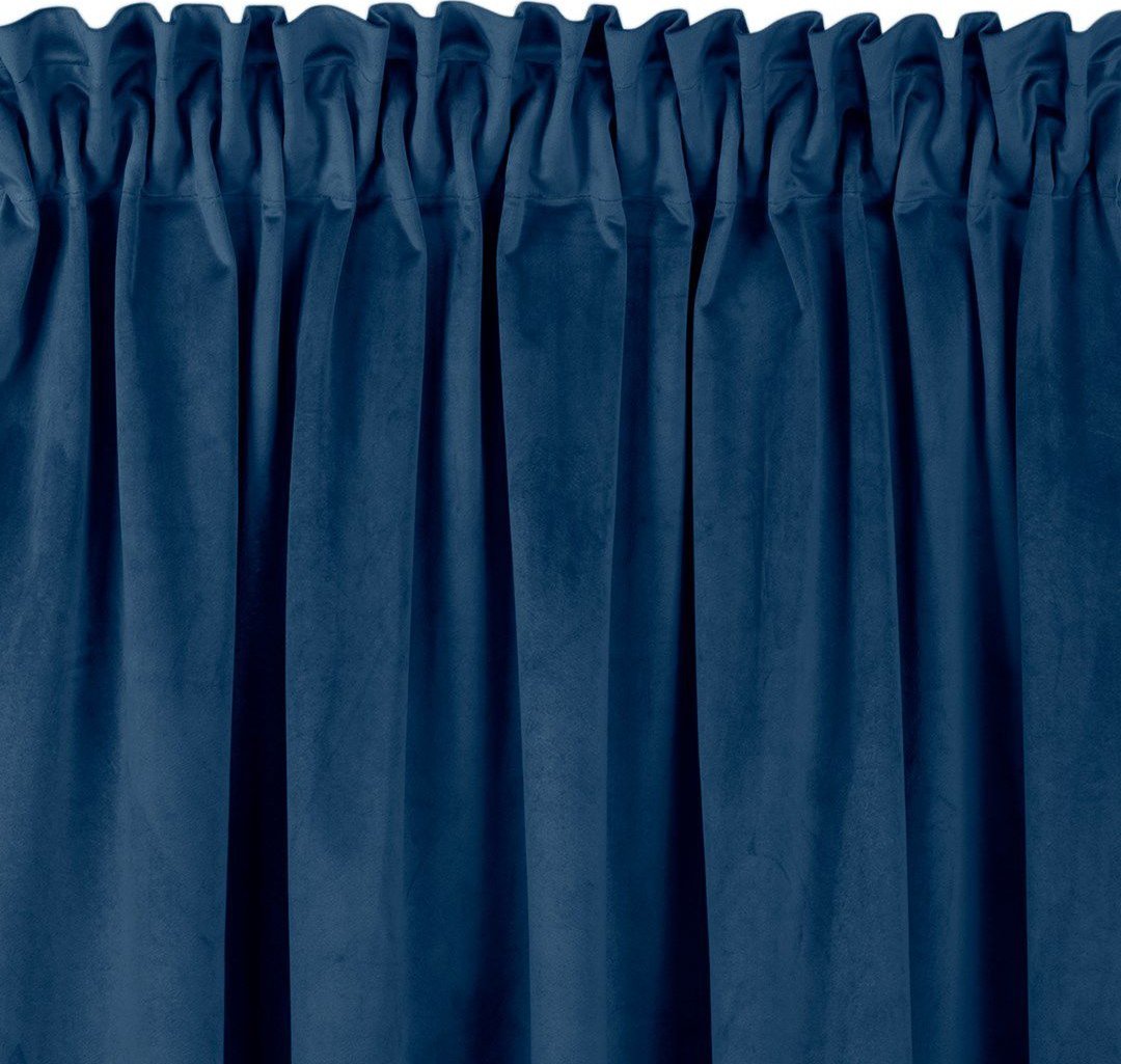 Homede Homede Zasłona VILA velvetowa na taśmie smok 135x300 indygo wzór 2