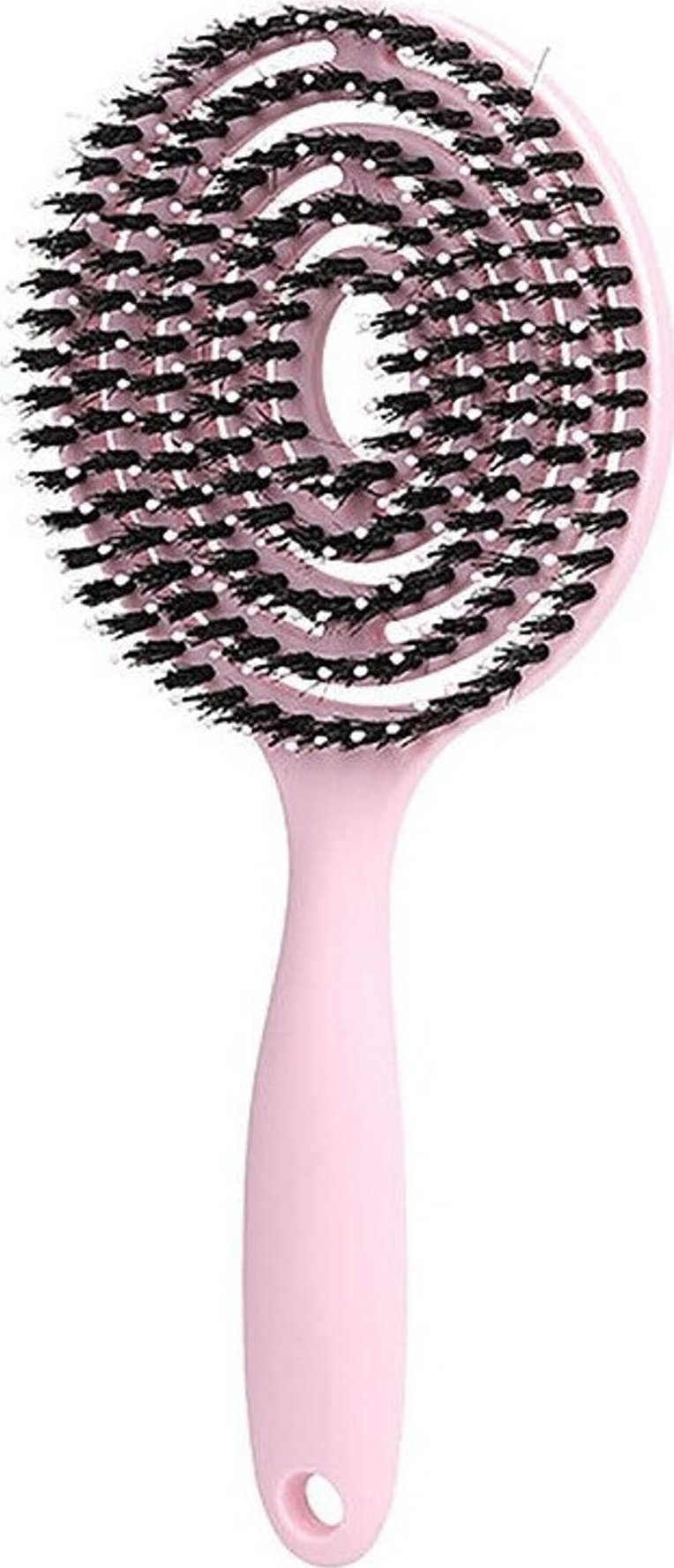 eCarla Ecarla Szczotka z włosiem do masażu i rozczesywania włosów Różowa