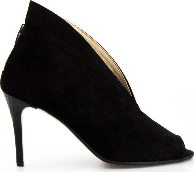 Optimo Botki na szpilce czarne open toe Optimo-37