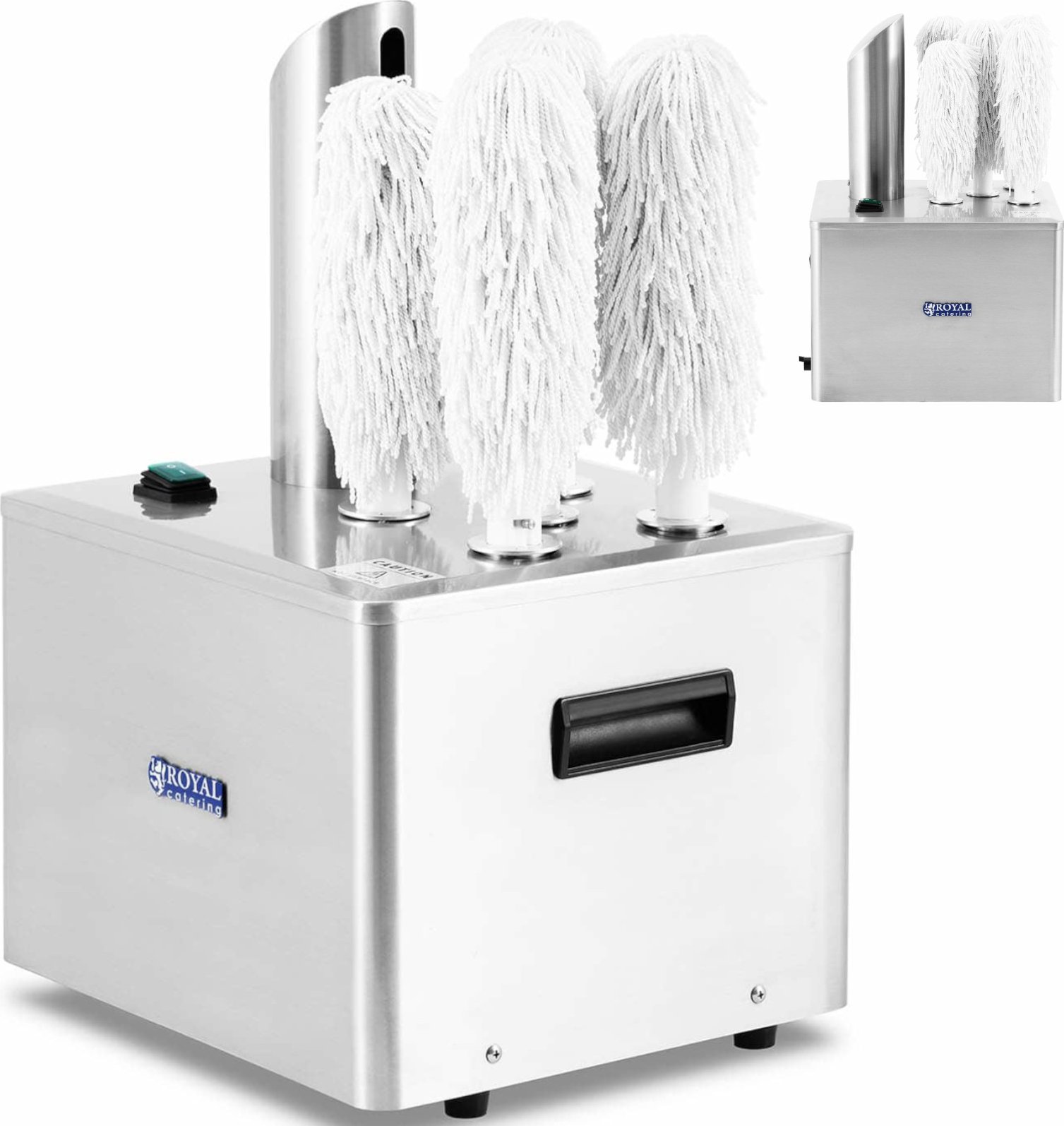 Royal Catering Polerka maszyna do polerowania szkła szklanek kieliszków 5 szczotek 1320 W Polerka maszyna do polerowania szkła szklanek kieliszków 5 s