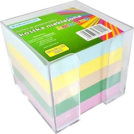 Kostka kolorowa 84x84x70mm w pojemniku nieklejona