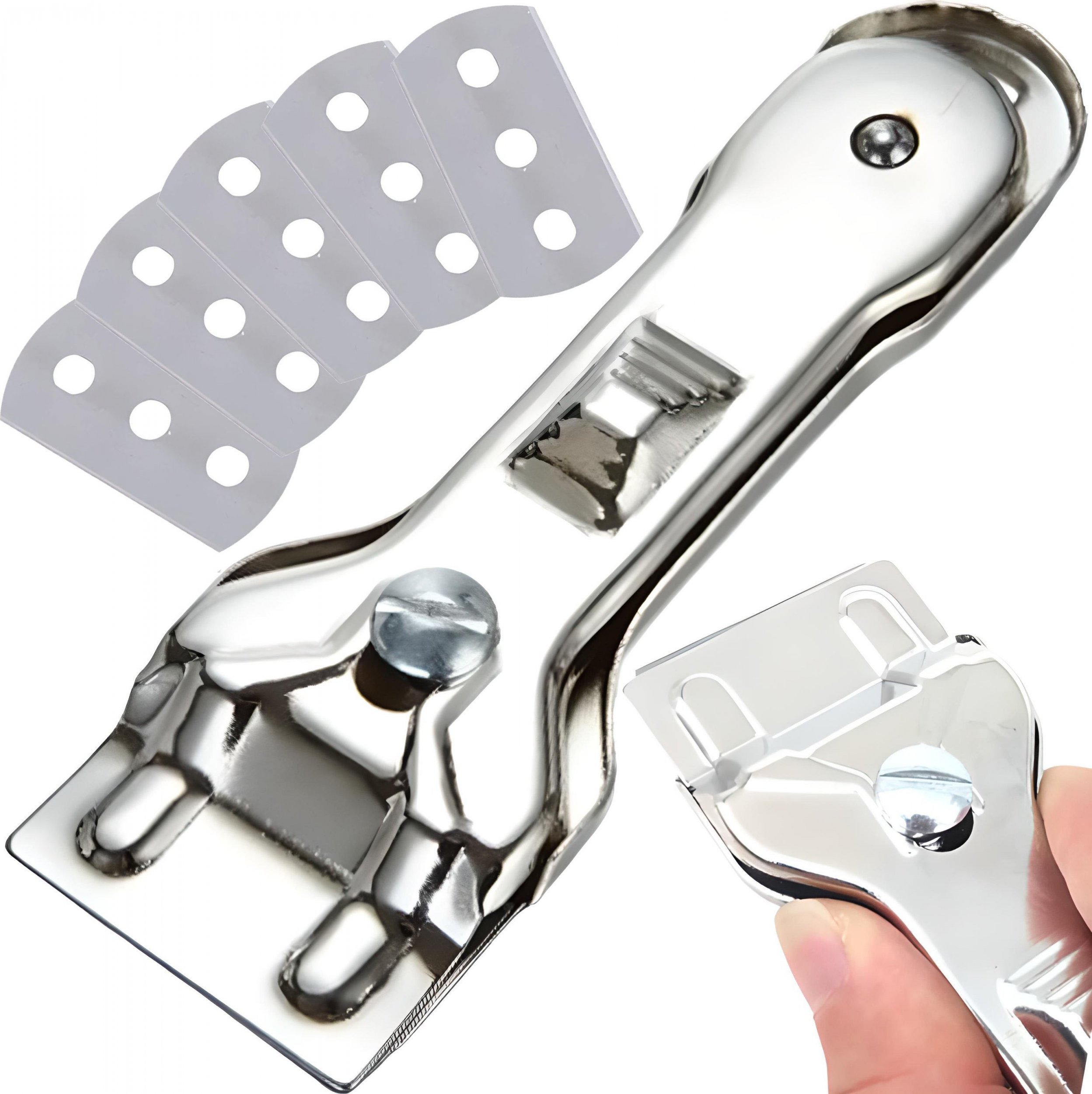 Retoo METALOWY SKROBAK SZYB PŁYT INDUKCYJNYCH 5X OSTRZY