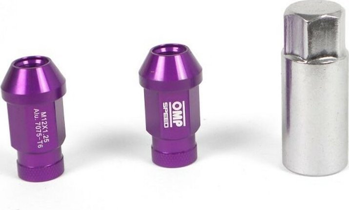 OMP Set Nakrętki OMP 7075 Fiolet 20 uds M14 x 1,25