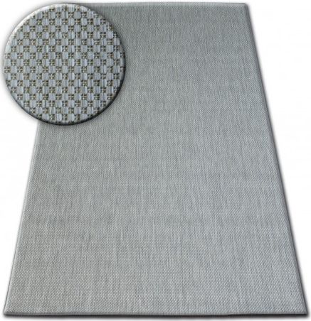 Dywany Łuszczów Dywan SZNURKOWY SIZAL FLAT 48663/037 srebrny GŁADKI, 120x170 cm