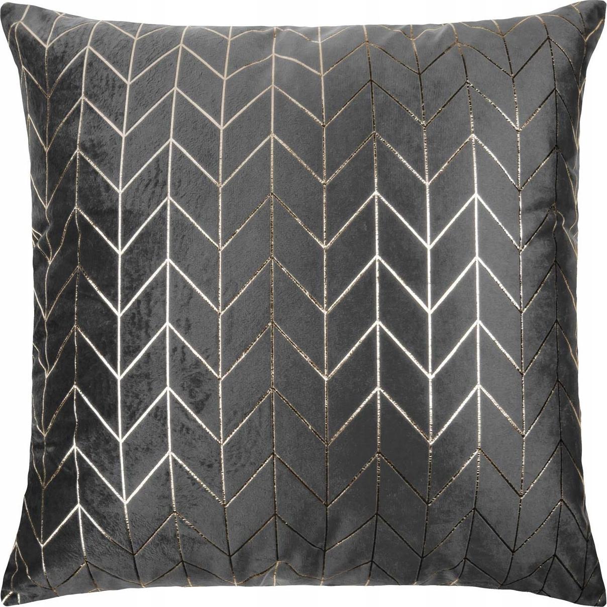 Spod Igły i Nitki GRAFITOWA MIĘKKA POSZEWKA NA PODUSZKĘ 45X45 NORD