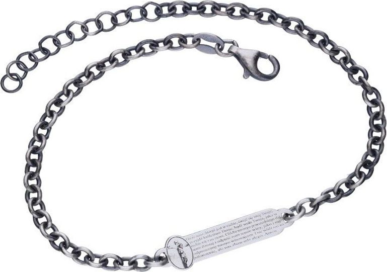 Lovrin Srebrna bransoletka 925 z modlitwą "Ojcze nasz" 2,92g