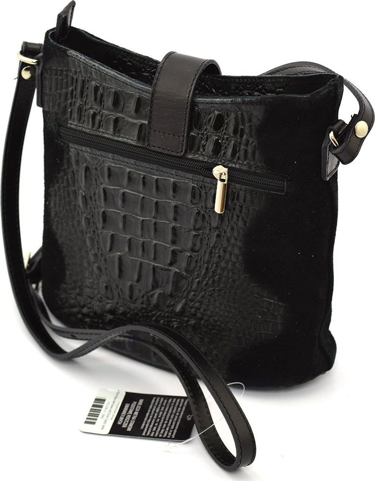 Vera Pelle Torebka skórzana vp122zk Czarny kroko