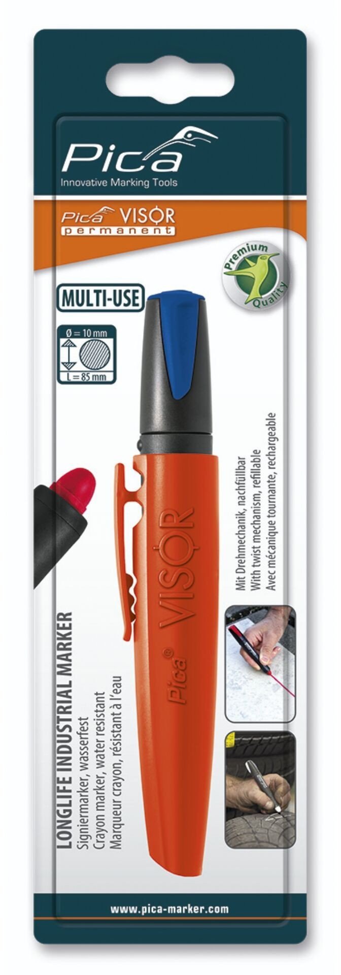 Pica-Marker Pica VISOR permanent Marker blue / SB