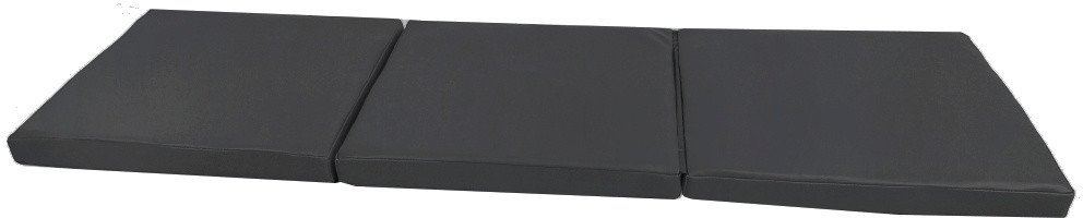 Materac gimnastyczny KIDS 150x50x5 cm 3-częściowy składany grafitowy