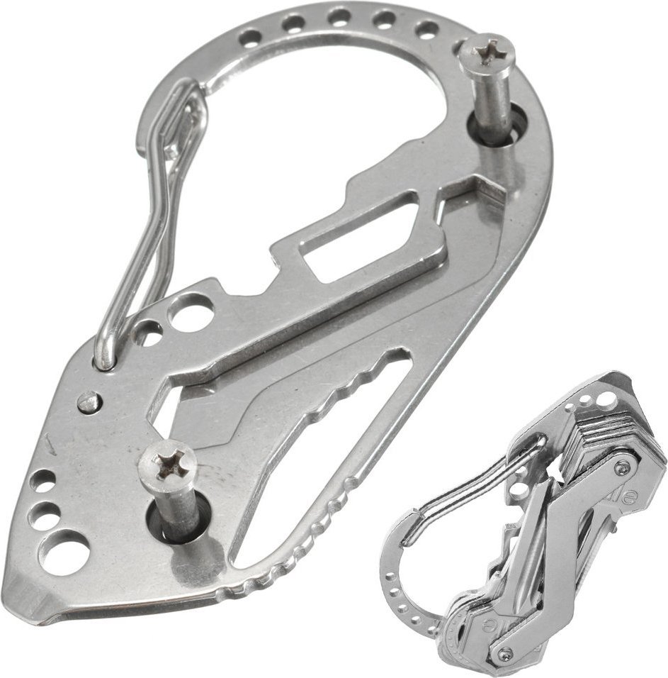 Brelok do kluczy karabińczyk survival multitool