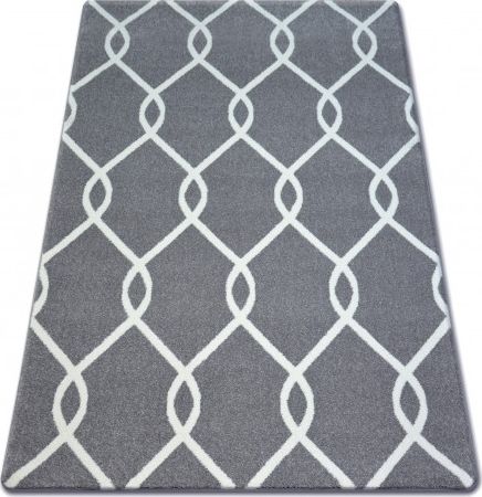 Dywany Łuszczów Dywan SKETCH - F934 szaro/biała trellis, 200x290 cm