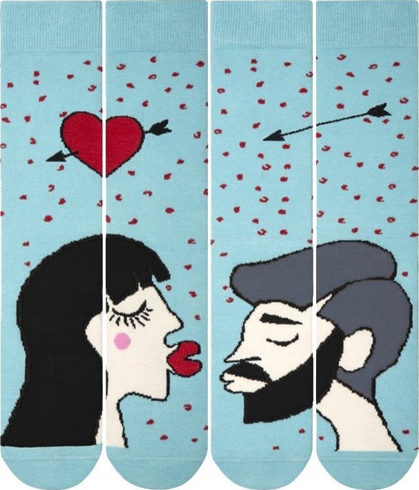 Zooksy ZOOKSY Zestaw skarpet dla pary Miłośniki Kobieta 36-40 Czarnowłosa Mężczyzna 36-40 Czarnowłosy