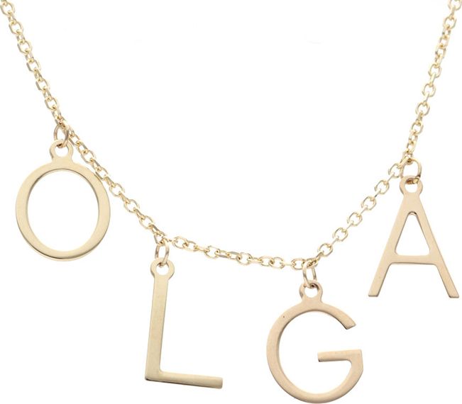 Lovrin Złoty naszyjnik 585 łańcuszkowa z imieniem Olga 2,09 g