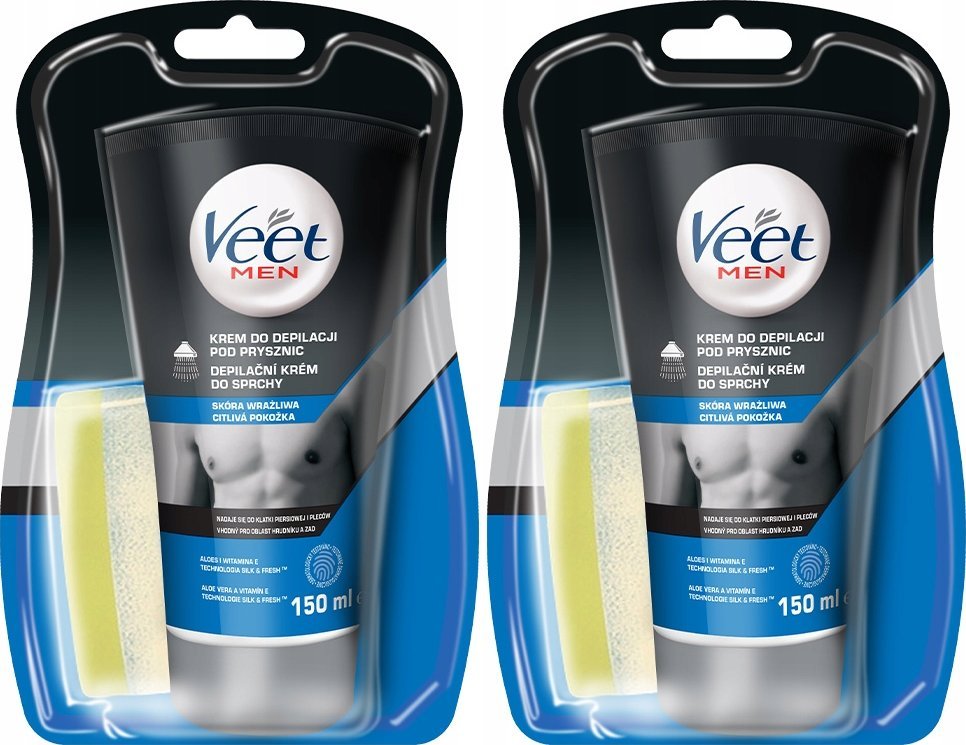 Veet Men Krem Do Depilacji Ciała Pod Prysznic 150ml x2szt
