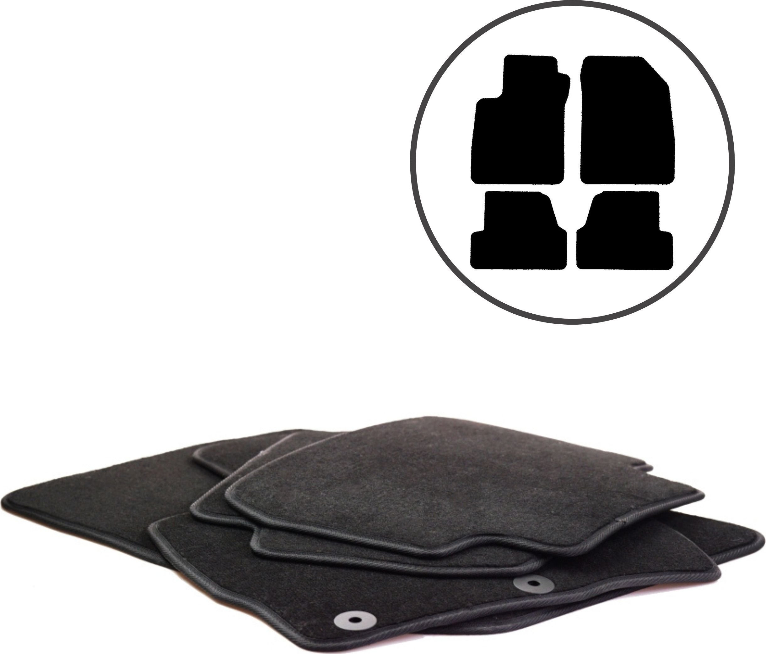 Dikel Dywaniki samochodowe welurowe 4szt. Opel Mokka