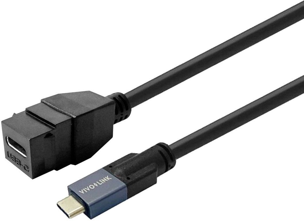 VivoLink Keystone Black USB-C female to male (PROKEYUSBCFM1B)