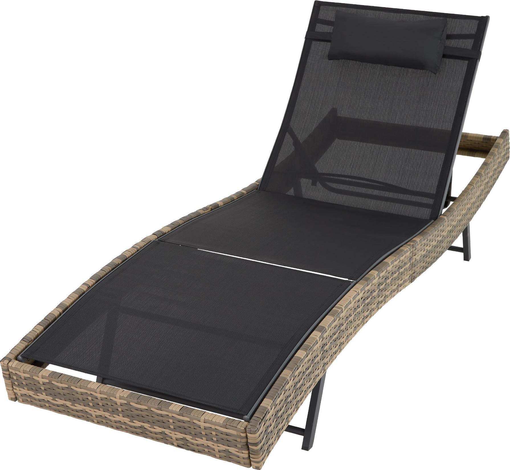 Tectake Leżak z polirattanu Delphine - naturalny