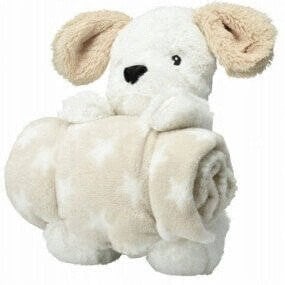 Polarowy koc z maskotką, 75 x 100 cm