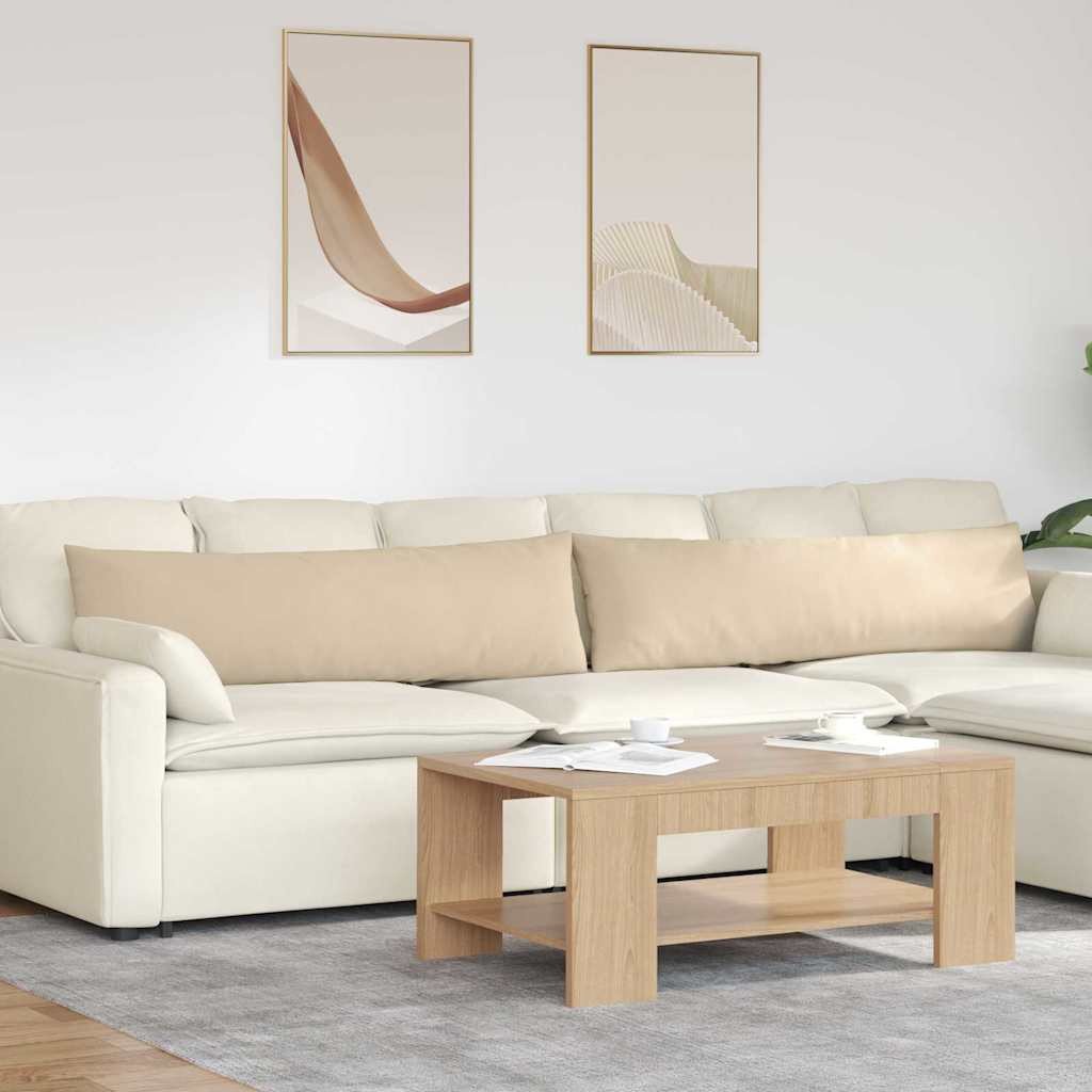 vidaXL Poduszki na sofę 2 pcs Kremowy 145 x 40 cm tkanina