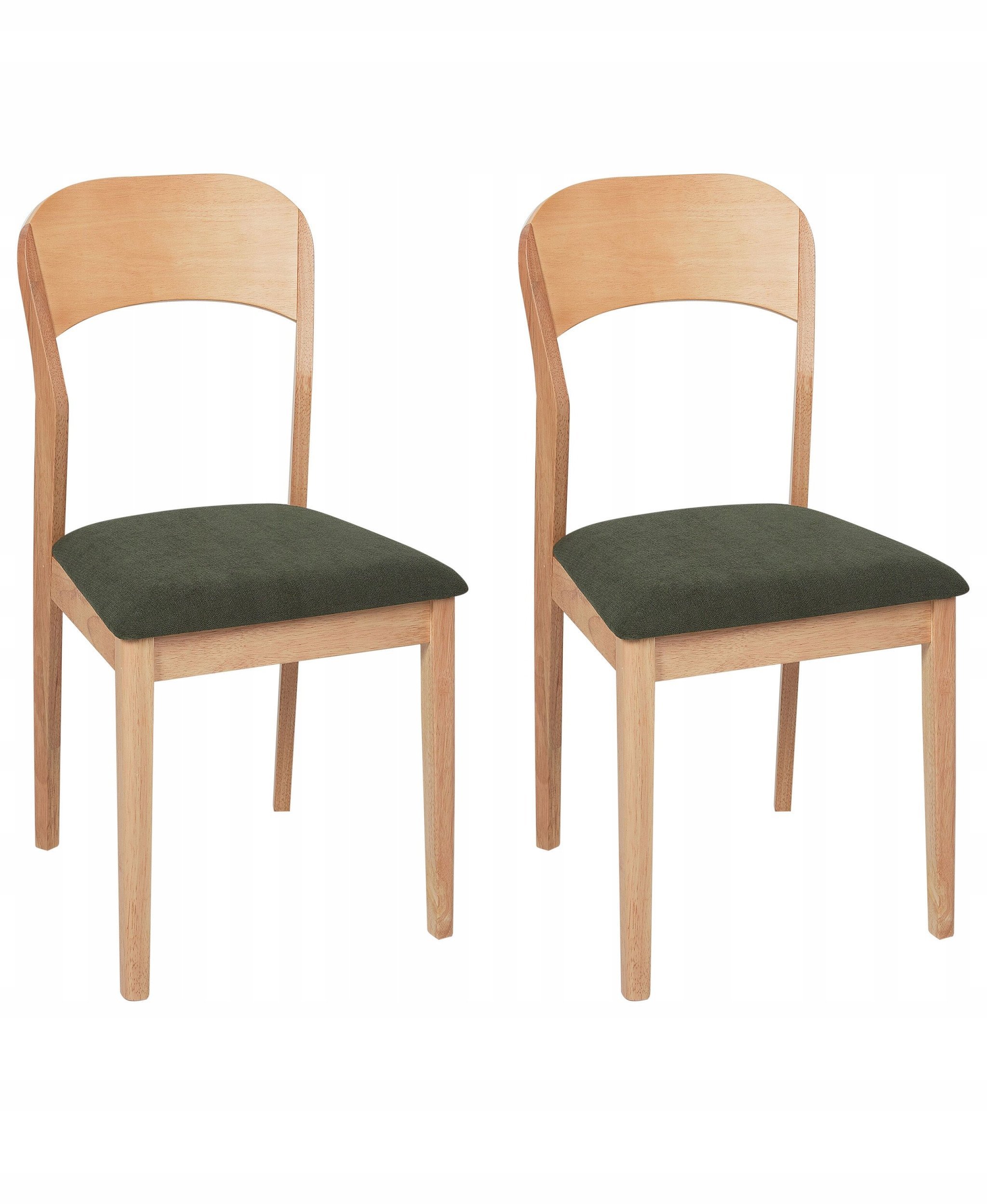 Beliani Zestaw 2 krzeseł do jadalni ALVIN Drewno Jasnobrązowy