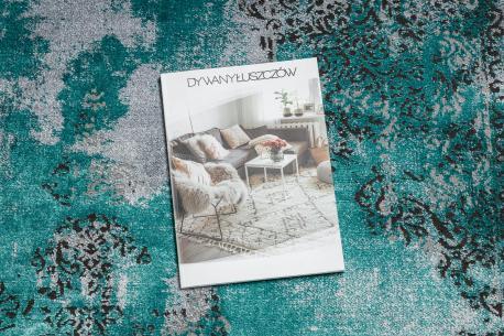 Dywany Łuszczów Dywan DE LUXE nowoczesny 6754 Abstrakcja - Strukturalny zielony / szary, 120x170 cm