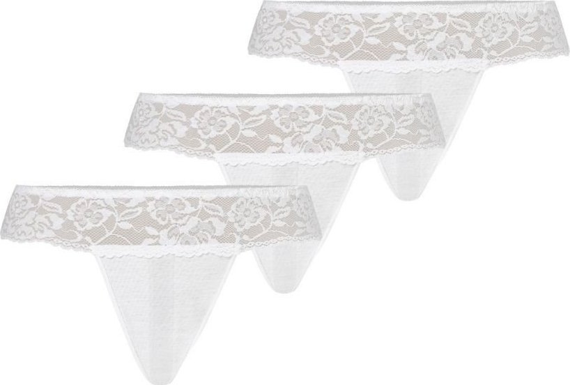 Teyli Wielopak stringów damskich Comfo biały Biały M