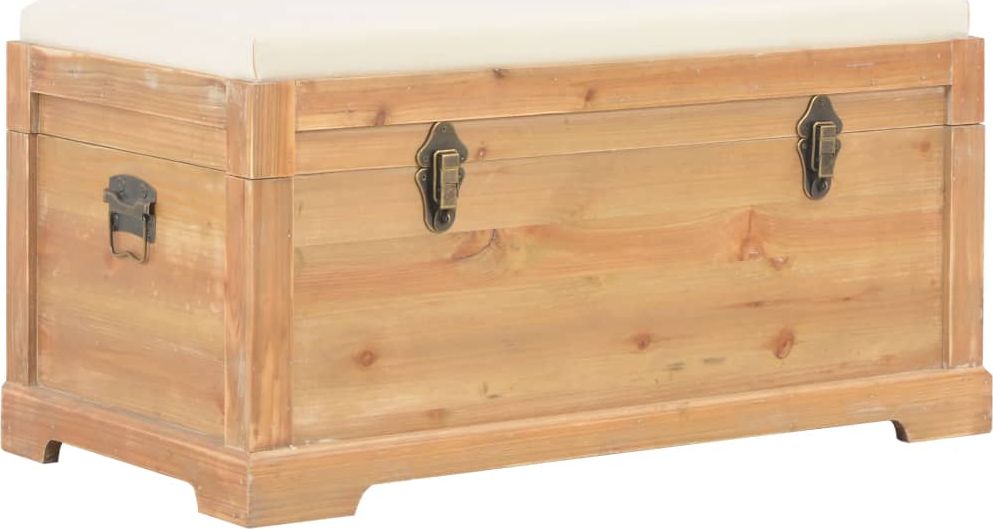 vidaXL Skrzynia ze schowkiem, siedzisko z poduszką, 80x40x40 cm, MDF