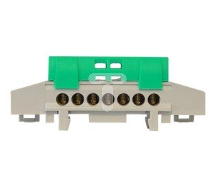 Pawbol Listwa zaciskowa na szynę 7-torowa zielona TH35 IP20 E.4172 - E.4172
