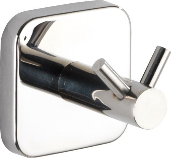 Wenko hak ścienny Duo Mezzano 5,5 x 5,5 cm stal nierdzewna srebrna 2-częściowy