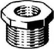 Element redukcyjny 1 1/2 x 3/4 braz / blyszczacyŁącznik do rur