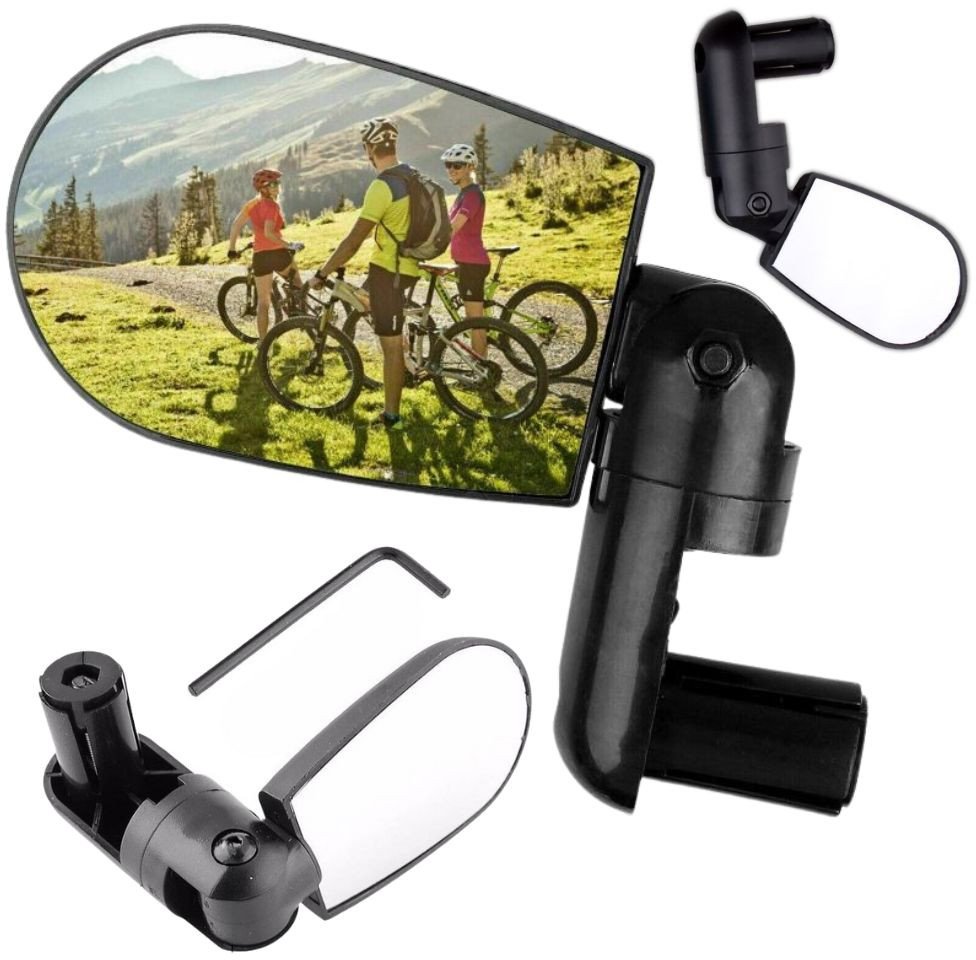 Lusterko rowerowe do roweru regulacja 360 stopni przykręcane do kierownicy