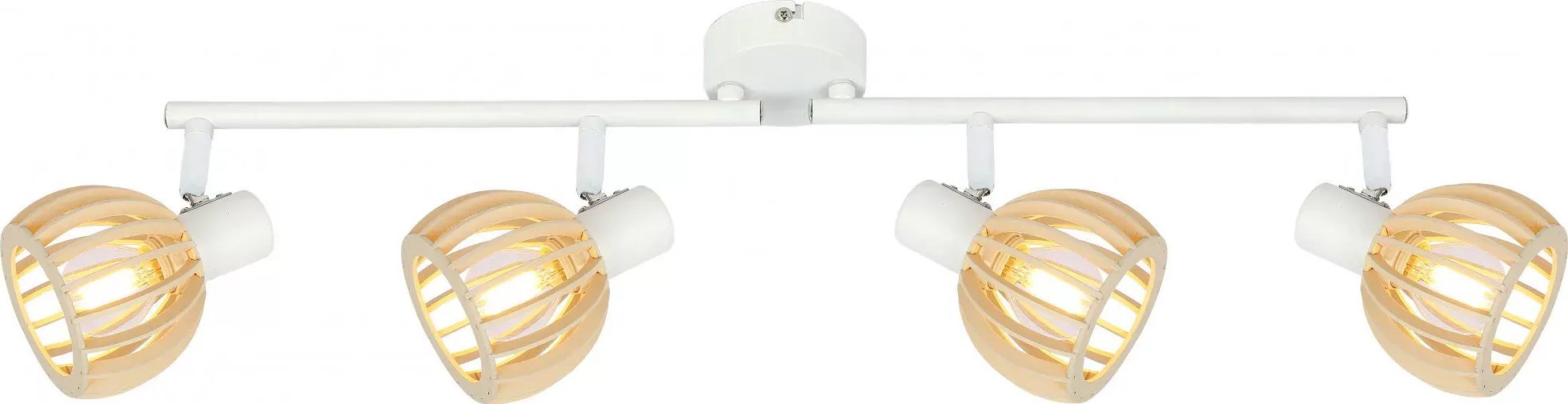 Lampa sufitowa Lumes Biała skandynawska lampa sufitowa listwa - K091-Treja