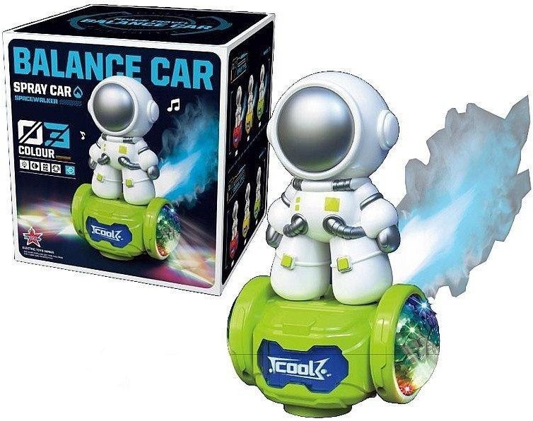 Robot astronauta z pojazdem kosmicznym