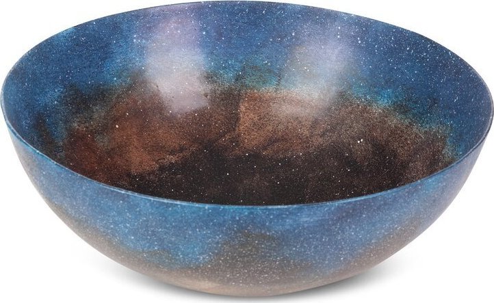 Eurofirany SZKLANA MISA DEKORACYJNA CAREN (01) (FI) 35X15 CM NIEBIESKI