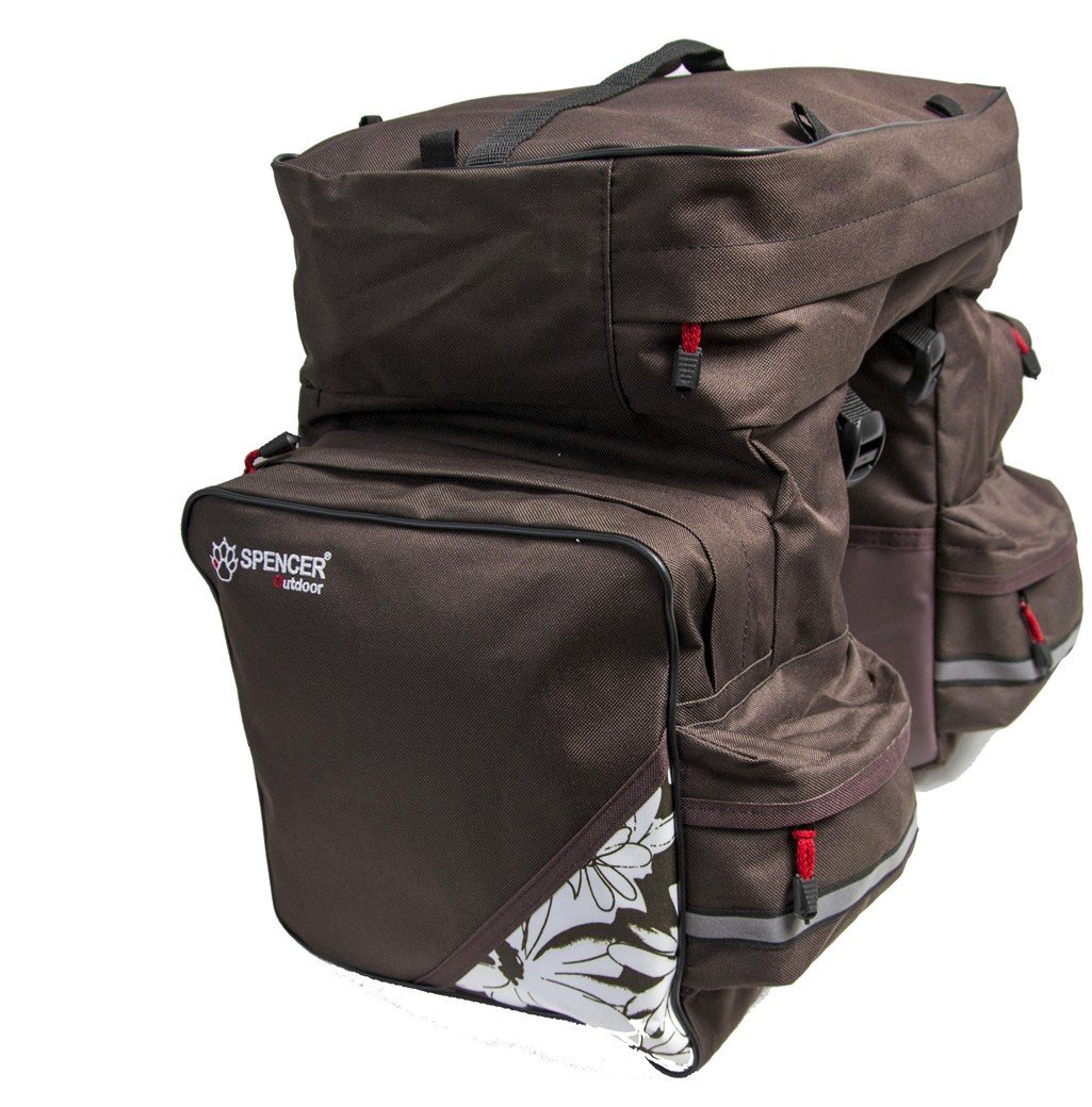 Sakwa rowerowa Spencer 3komorowa 42L brązowa retro