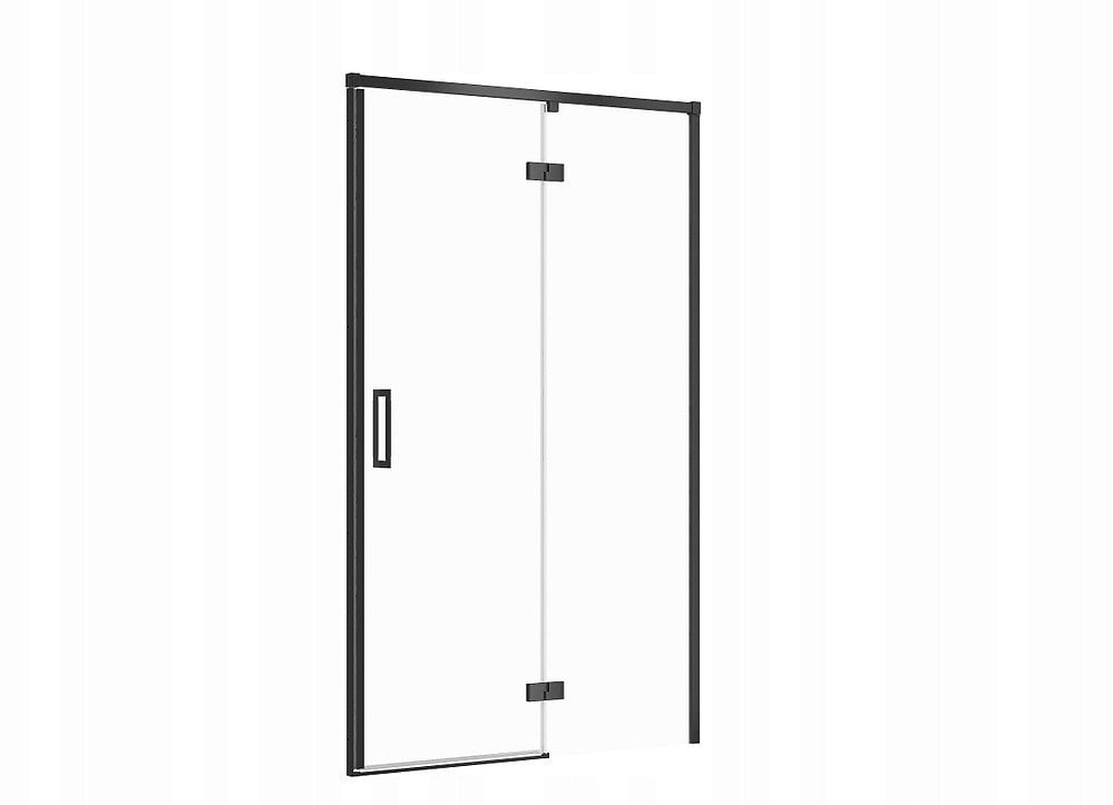 Cersanit S932-126 DRZWI NA ZAWIASACH KABINY PRYSZ LARGA CZARNA 120X195 PR SZKŁO TRANS // KNC.DRZ-LARGA-120X195-TR-P-CZ