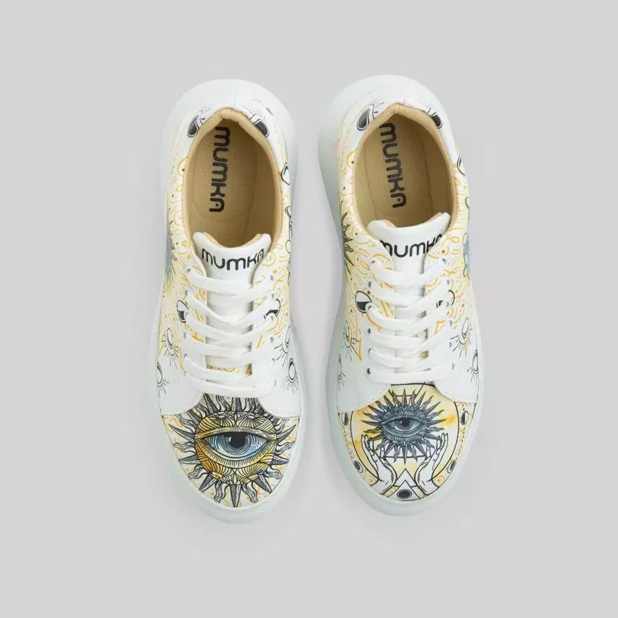 Mumka Shoes Sneakersy wegańskie na platformie Otwórz Oczy i Zacznij Marzyć Mumka-38