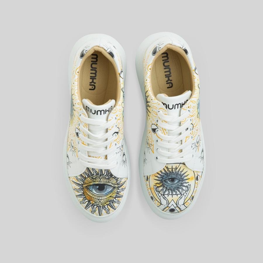 Mumka Shoes Sneakersy wegańskie na platformie Otwórz Oczy i Zacznij Marzyć Mumka-38