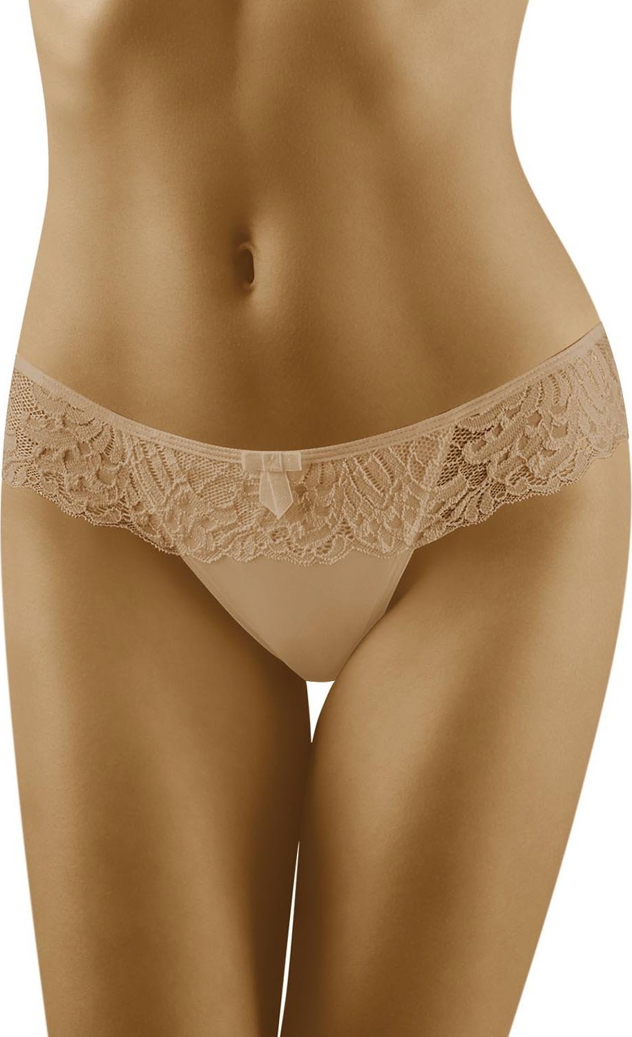 Wolbar Wol-Bar Karioka beżowy S Majtki szorto-stringi